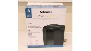 SALE OUT. Fellowes Shredder LX45 black | Cross-Cut | LX45 | Black | Paper shredding | Credit cards shredding | DAMAGED PACKAGING, SCRATCHES ON THE SIDE | Traditional | Warranty 24 month(s)