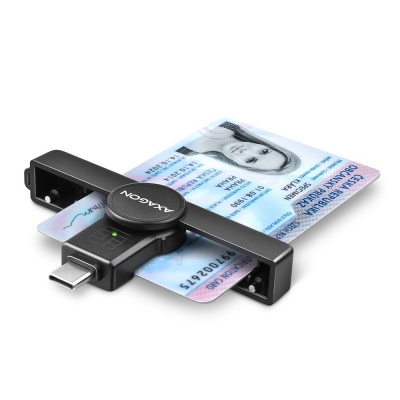 AXAGON Foldable pocket USB-C contact Smart/ID card reader | CRE-SMPC