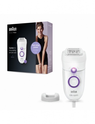 Braun | Epilator | SE5505P Silk-epil | Operating time (max)  min | Bulb lifetime (flashes) | Number of power levels | White