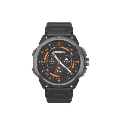 Hammer Watch 2 | Smart watch | GPS (satellite) | AMOLED | 1.5" | Waterproof | Black