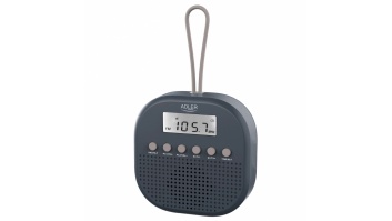 Adler | Waterproof universal radio | AD 1912 | Alarm function | Black