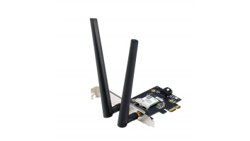 Asus WiFi 7 PCI-E Adapter with 2 external antennas | PCE-BE6500 | 802.11be | Mesh Support No | MU-MiMO No | No mobile broadband