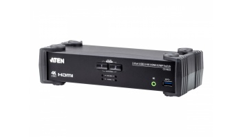 Aten 2-Port USB 3.0 4K HDMI KVMP Switch with Audio Mixer Mode | CS1822