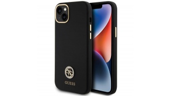 Guess GUHCP15M4DGPK iPhone 15 Plus/ 14 Plus 6.7" black hardcase Silicone Logo Strass 4G | GUESS