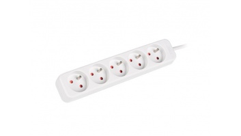 Lanberg Cable Power Strip, 5X French Outlets Quality-Grade Copper, 1.5 m | PS0-05E-0150-W