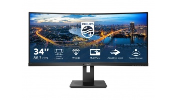 Philips | Curved UltraWide | 345B1C | 34 " | VA | WQHD | 21:9 | 100 Hz | 5 ms | 3440 x 1440 | 300 cd/m² | HDMI ports quantity 1 | Black | Warranty 24 month(s)