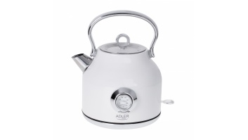 Adler | Kettle with a Thermomete | AD 1346w | Electric | 2200 W | 1.7 L | Stainless steel | 360° rotational base | White