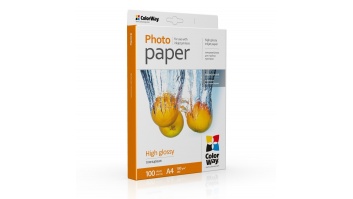 ColorWay High Glossy Photo Paper, 180g/m, A4, 100pcs.
