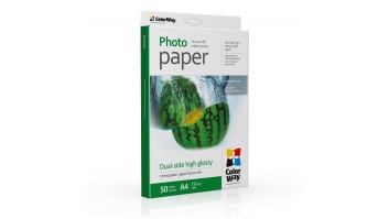 ColorWay High Glossy Dual-Side Photo Paper, 155g/m, A4, 50pcs.