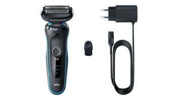 Braun | Shaver | 51-M1000S | Operating time (max) 50 min | Wet & Dry | Lithium Ion | Black/Blue