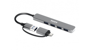 PORT CONNECT Hub USB 4 Ports 3.0 Slim Combo for BtoC | PORT CONNECT