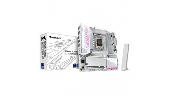Gigabyte B860M AORUS ELITE WIFI6E ICE | Processor family Intel | Processor socket LGA1851 | DDR5 | Supported hard disk drive interfaces SATA, M.2 | Number of SATA connectors 4