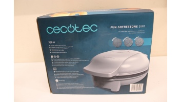 SALE OUT. Cecotec Fun Gofrestone 3in1 Waffle maker | Cecotec Waffle Maker | Fun Gofrestone 3in1 | 700 W | Number of pastry 3 | Waffle/Muffin/Donut | White | MISSING DOUGHTSNUTS INTERCHANGEABLE PLATE