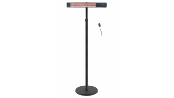 TunaBone Electric Standing Patio Heater, Single carbon golden tube | TB2580ST-01 | Patio heater | 2500 W | Black