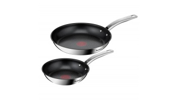 TEFAL | Pan Set | Intuition B817S255 | Frying | Diameter 20/26 cm | Suitable for induction hob | Fixed handle | Black/Silver