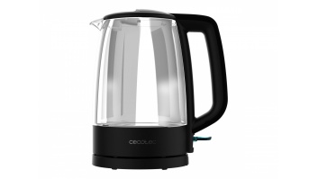 Cecotec Kettle | ThermoSense 320 Clear | 2200 W | Electric | 1.7 L | Glass | 360° rotational base | Black/Transparent