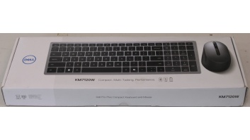 SALE OUT. | Dell | Keyboard and Mouse | KM7120W | Wireless | 2.4 GHz, Bluetooth 5.0 | Batteries included | Bluetooth | Wireless connection | US | Titan Gray | REFURBISHED